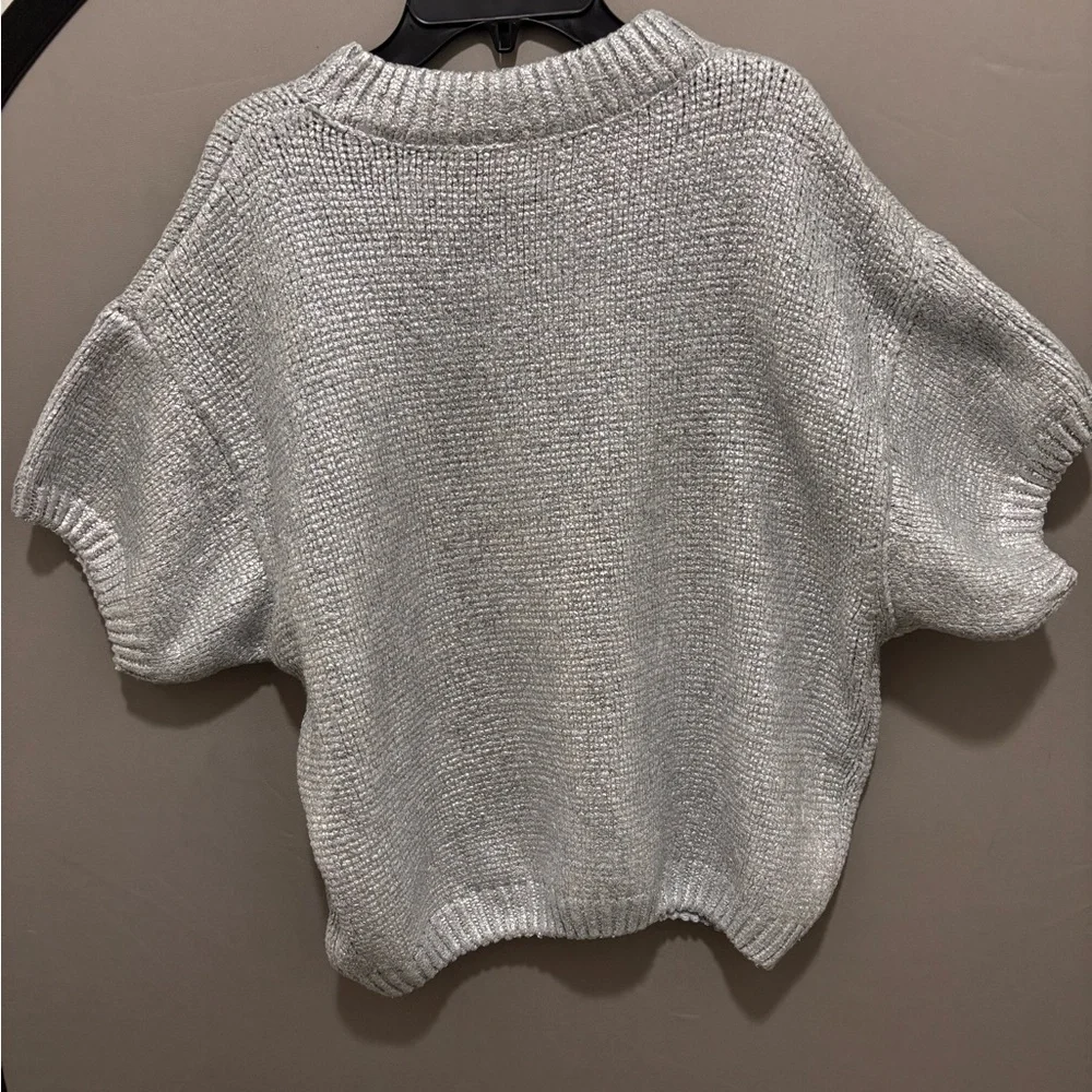 Vigoss Silver Knit Sweater – Size Small - Picture 4 of 6